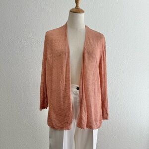 Eileen Fisher Italian Yarn Sheer Knit Cardigan